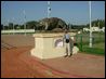 Mysore Palace courtyard statues