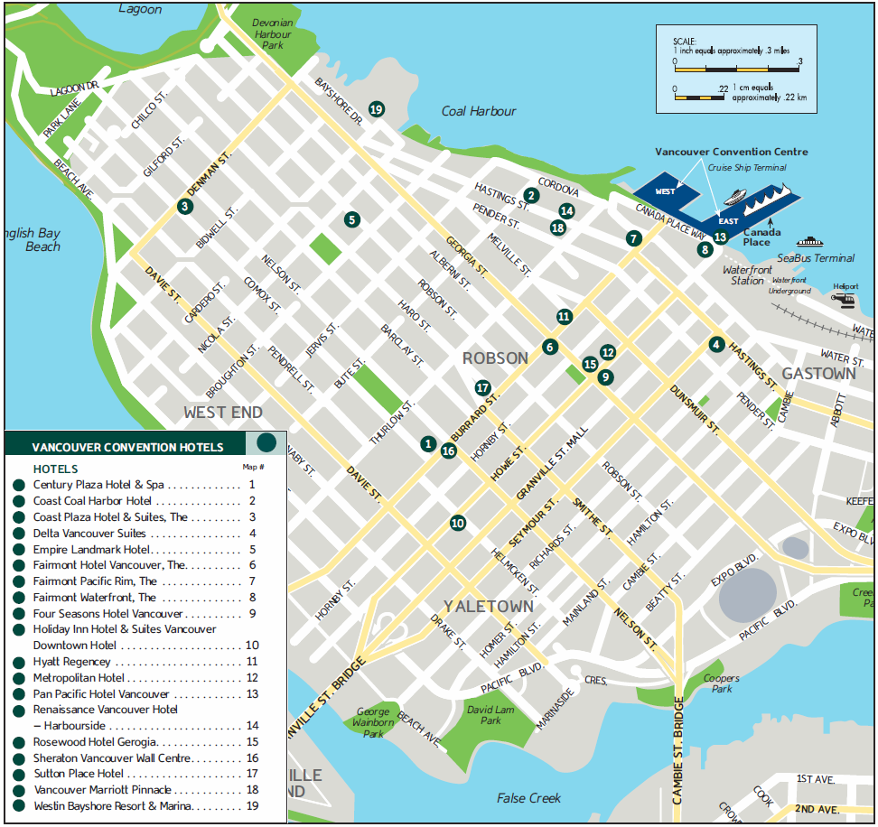 Hotels in downtown Vancouver
