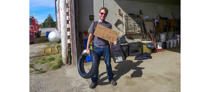 Flat tire near Yukon