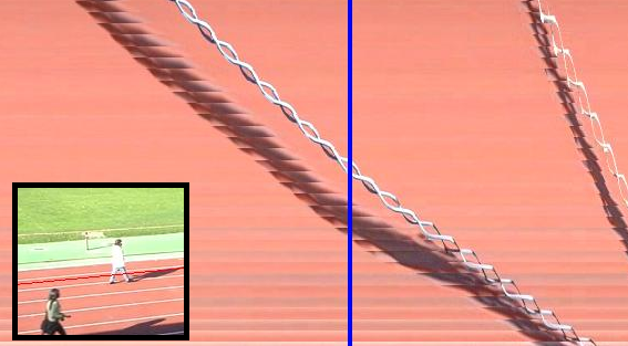 tear-based video slice on a running track